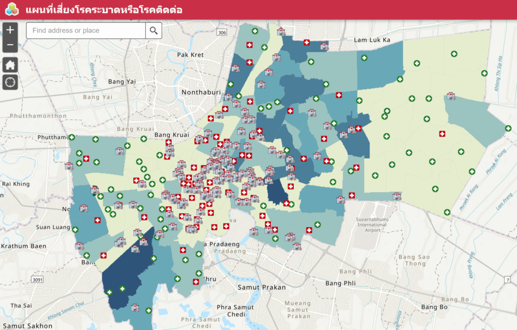 BKK Risk Map Highlighting Disaster and Disease Hotspots